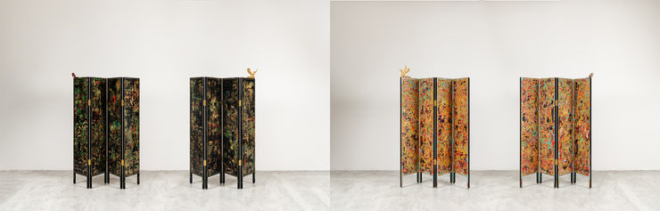 蘇孟鴻 Su Meng-Hung, 金殿霓旌籠瑞霧 Auspicious mist enshrouds the grandeur of the golden palace, 2024