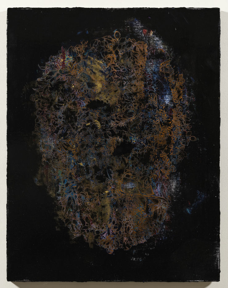 Imitating Lacquer Exercise (Floral Skull - Black)