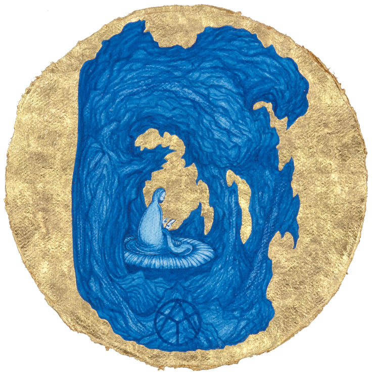 姚瑞中 Yao Jui-chung, 天龍(國)八部:手機即宇宙(改繪吳彬「十八羅漢圖」), 2022