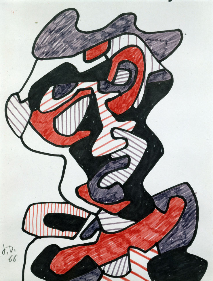 Jean Dubuffet (1901-1985), Personnage "Buste", L'Horloupe ll, #350, 1966