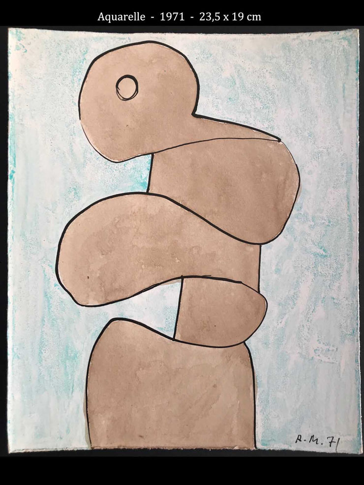 Antanas Mončys Aquarelle, 1971 23,5 x 19 cm