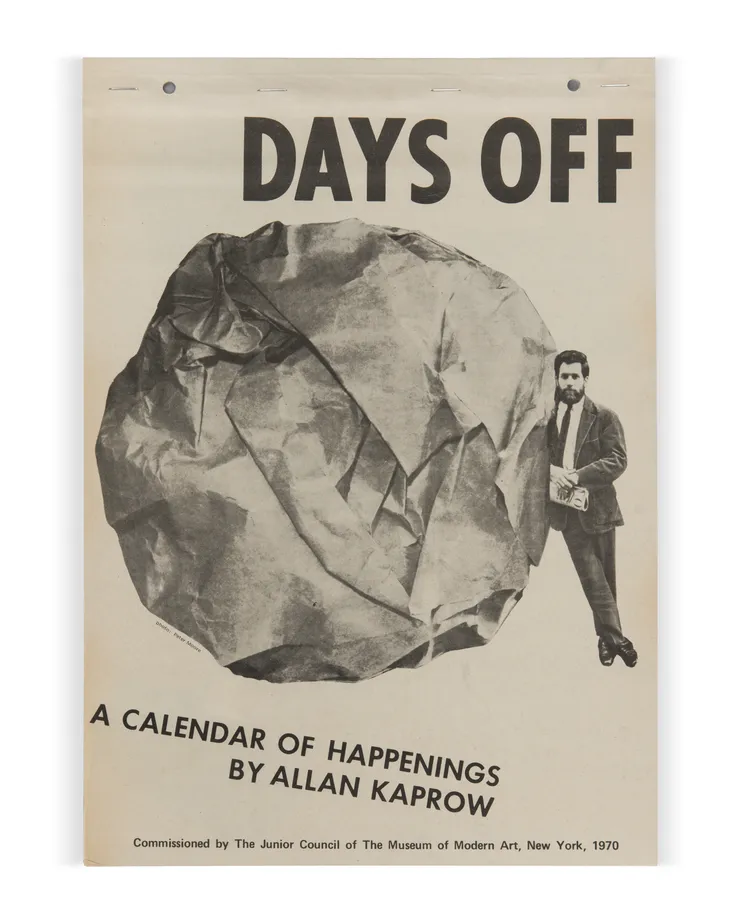 Allan Kaprow, Days Off. A Calendar of Happenings, 1970