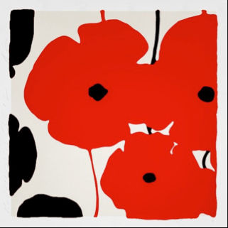Donald Sultan - Red Poppies, 2019