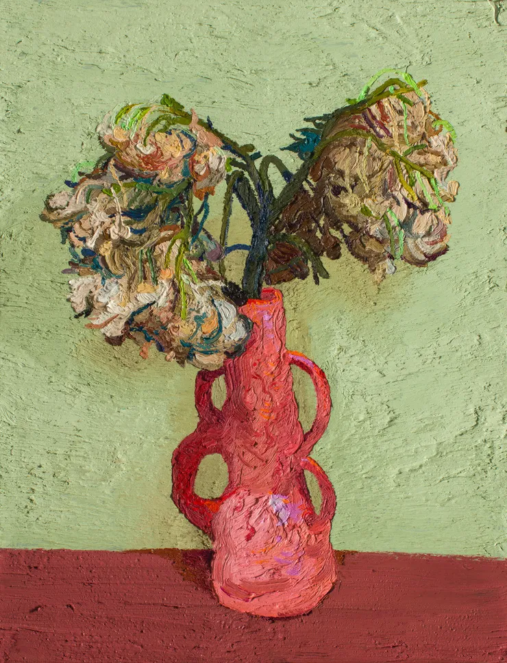 Javier Ruiz, Jarrón con flores marchitas, 2026