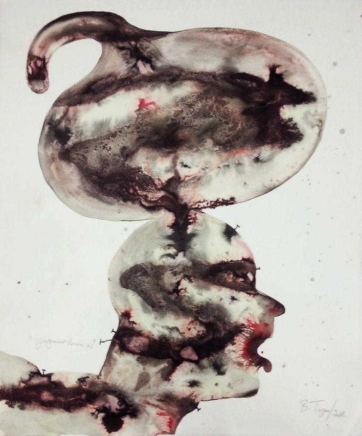 Barthélémy TOGUO JUGEMENT DERNIER XI, 2011 watercolor on paper 107 x 90 cm