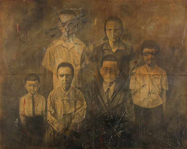 Ahn Chang-Hong 가족사진 Family portrait, 1981 pencil on paper 106 x 133.5 cm