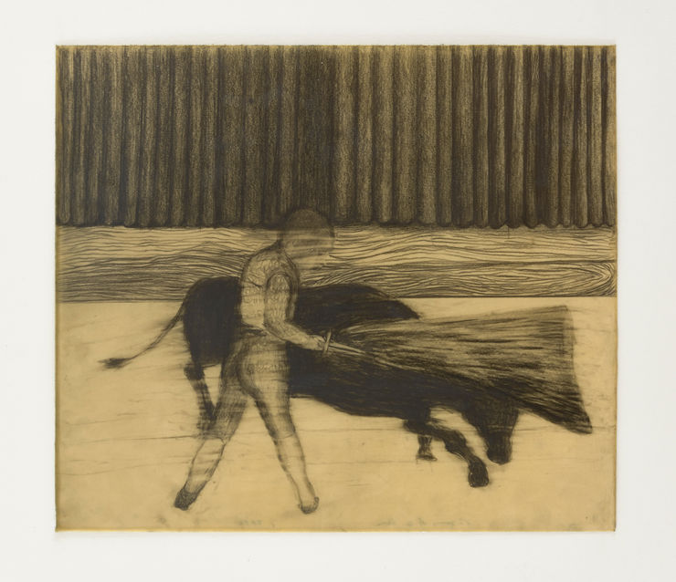 Sandra Vásquez de la Horra El Matador, 2014 graphite on paper, wax 35 x 40 cm