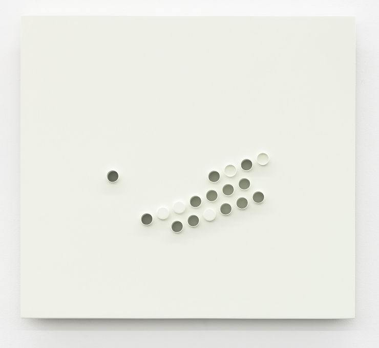 Omyo Cho Mark in hallow, 2022 wood, steel 51 × 57 × 5 cm