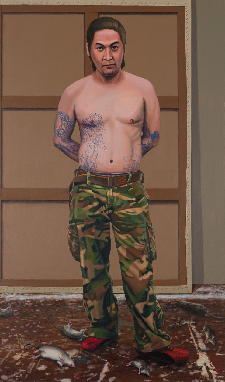 Ahn Chang-Hong 문신한 남자 Tatto Man, 2010 acrylic on canvas 194 x 114 cm