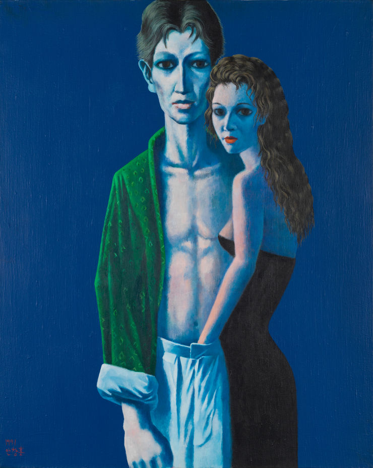 Ahn Chang-Hong 우리도 모델처럼 3 Act like a model 3, 1991 acrylic on canvas 90.9 x 72.7 cm