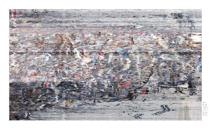 Wolfgang Weileder, Piazza San Pietro, Rome. Slice 1756 (Pope Benedict XVI gives his urbi et orbi blessing on Easter Sunday), 2011