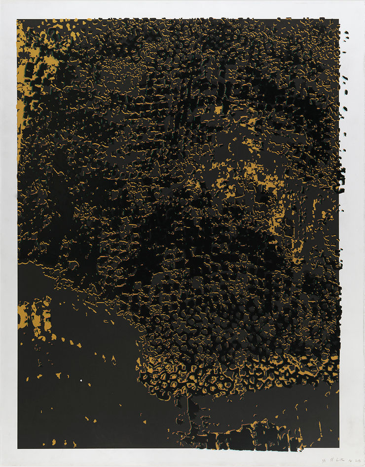 El Anatsui, Untitled (Black Frame), 2013