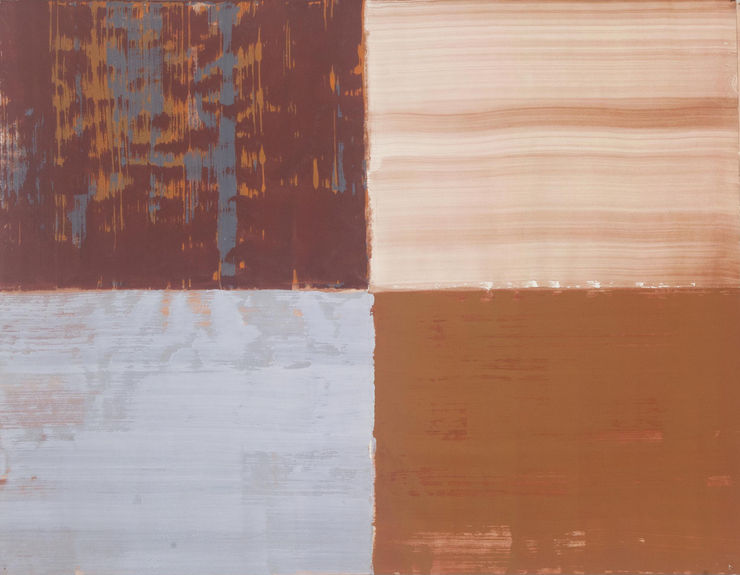 Erbern - Pinelli - Viallat: Ulrich Erbern, Le mura, 1998, 70 x 90 cm - 27 1/2 x 35 3/8 in, acrilico su carta