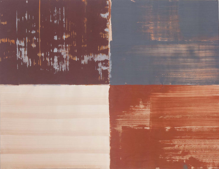 Erbern - Pinelli - Viallat: Ulrich Erbern, Le mura, 1998, 70 x 90 cm - 27 1/2 x 35 3/8 in, acrilico su carta