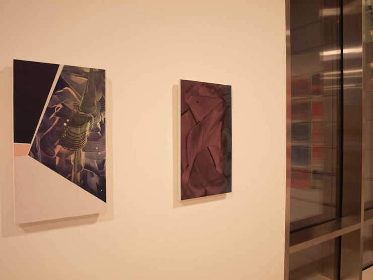 Patrick Tabarelli: Ubiquity – ABC-ARTE Contemporary art Gallery – 2015 Zero-Om, 2012, 60 x 35 cm - 23 5/8 x 13 3/4 in, olio, alchidico, gel acrilico su tela Unconnected, 2012, 60 x 35 cm - 23 5/8 x 13 3/4 in, olio e alchidico su tela