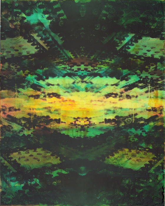 Matteo Negri: Greenlight, 2015 stampa flatbed su alluminio e tecnica mista 100 x 80 x 6 cm