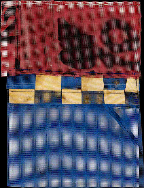 Zé Tepedino Sotaque, 2024 Tarps and rubber 46.5 x 36 cm 18 1/4 x 14 1/8 in