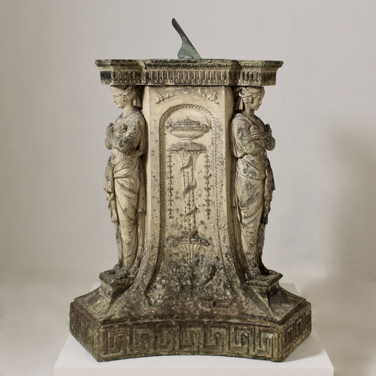 George III Coade Stone Triform Pedestal Sundial ( sold )