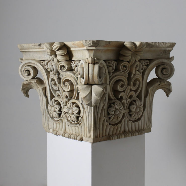 Large Coade Stone Corner Capital 'Croggon London 1832'