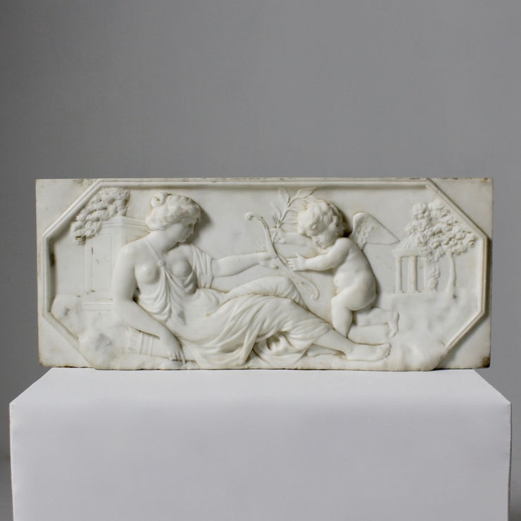 A Fine George III Marble Fireplace Tablet ( sold )