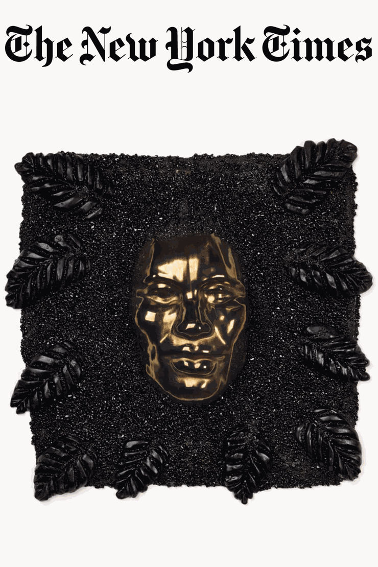 Layo Bright’s “Visions I” (2022), kiln-formed glass, in the group show “NXTHVN: Undercurrents” at Sean Kelly Gallery.