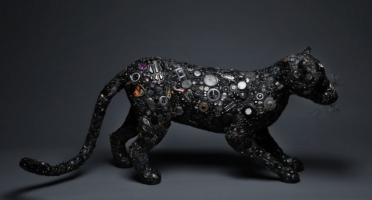 Mary Engel animal sculpture mixed media
