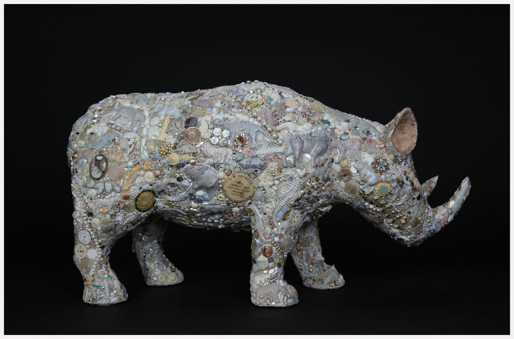 Mary Engel animal sculpture mixed media