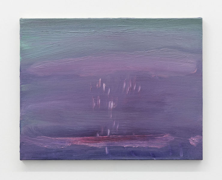 Gabriela Machado "No salão", 2019 óleo sobre linho | oil on linen 28 x 36 cm | 11.02 x 14.17 in