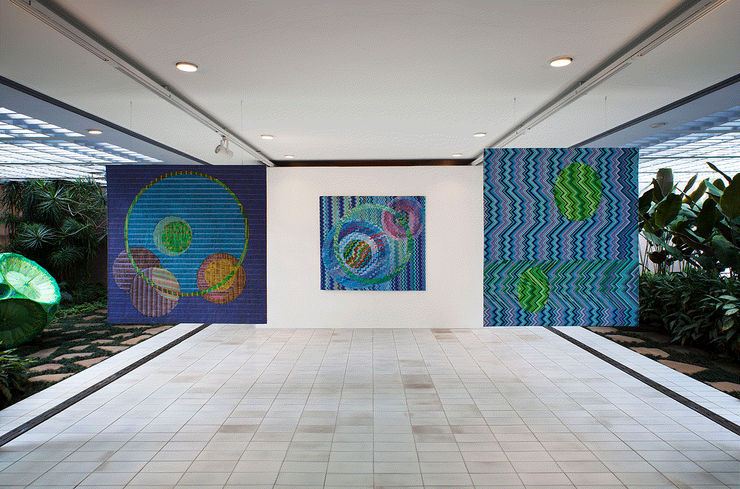 Delson Uchôa, vista da exposição ¨Exercícios Geométricos Vingados¨ , 2021