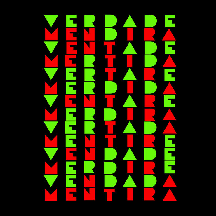 Augusto de Campos “Vertade”, 2021 impressão sobre papel Hahnemühle Photo Rag 308g print on Hahnemühle Photo Rag 308g paper 81 x 81 cm 31.89 x 31.89 in ed 1/5