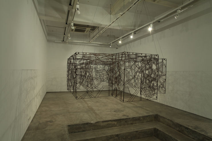 Rathin Barman | Install view | Land of No Horizons II | Experimenter-Hindustan Road | June 29 - July 18, 2015