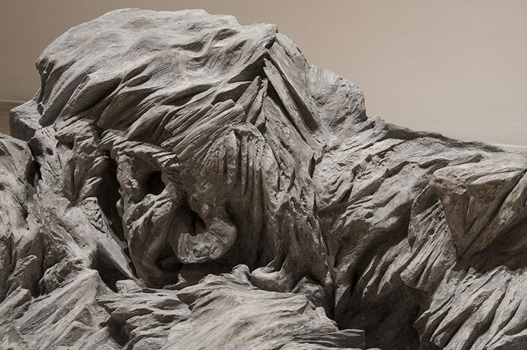 Sakshi Gupta | No Title (From the Series 'Become The Wind'), 2012 - 2013 | Aluminum, cast concrete, 150 x 77 x 68 cm | Detail