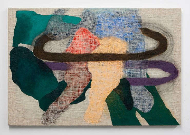 Sixty Inches from Center: “As if the material did not allow for linearity”: Kaveri Raina’s Paintings on Burlap