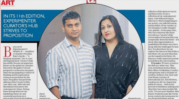 The Telegraph: In its 11th Edition Experimenters Curators Hub strives to proposition