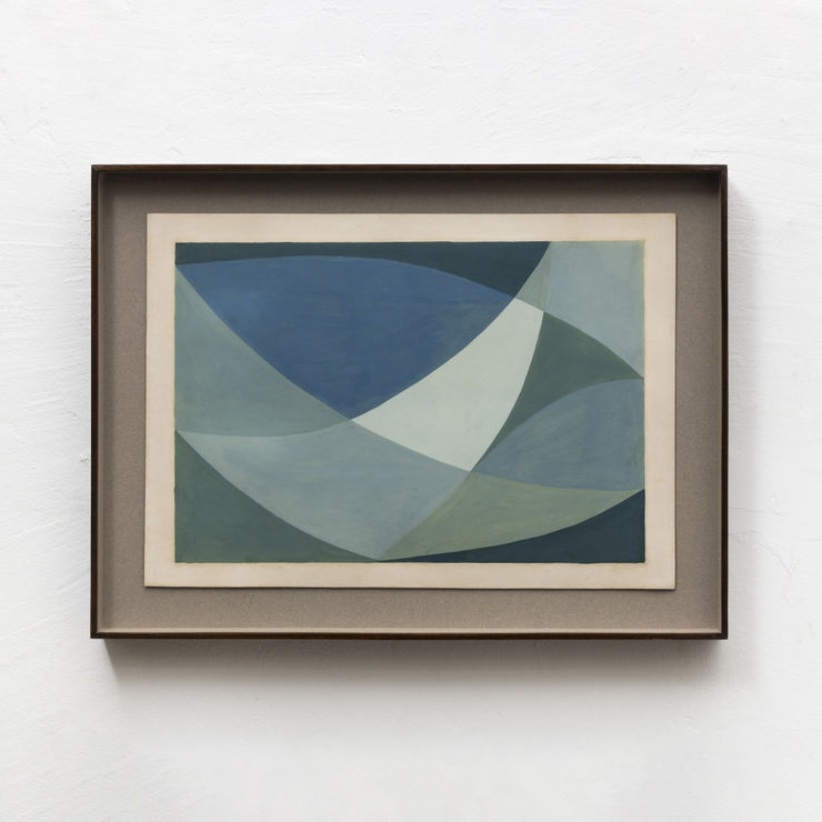 Lygia Clark (1920-1988) Sem t&iacute;tulo [Untitled], 1950 Assinada (inferior direito) [Signed (lower right)] Guache sobre papel [Gouache on paper] 35.5 x 50.1 cm [14 x 19 1/2 in.] (LC-0073)