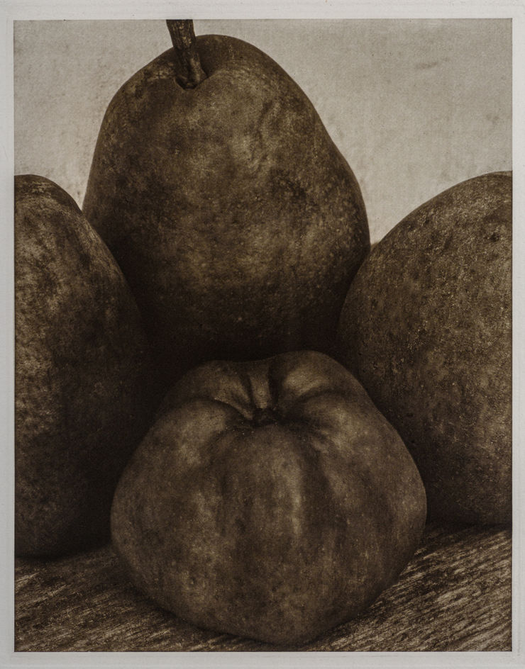 THREE PEARS AND AN APPLE