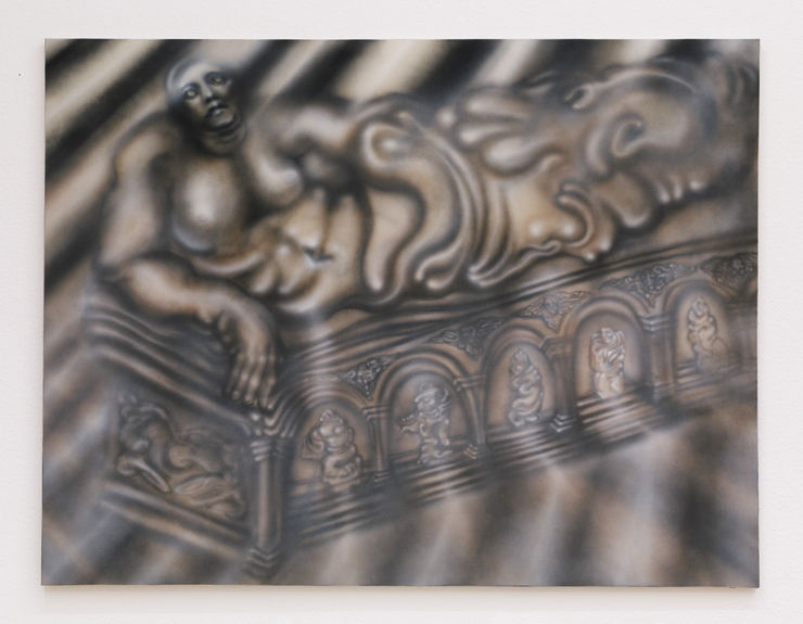 VERONIKA HAPCHENKO Le double, 2021-2022 Acrylic and ink on canvas 130 x 170 cm | 51 9/50 x 66 93/100 in (HAPC0004)