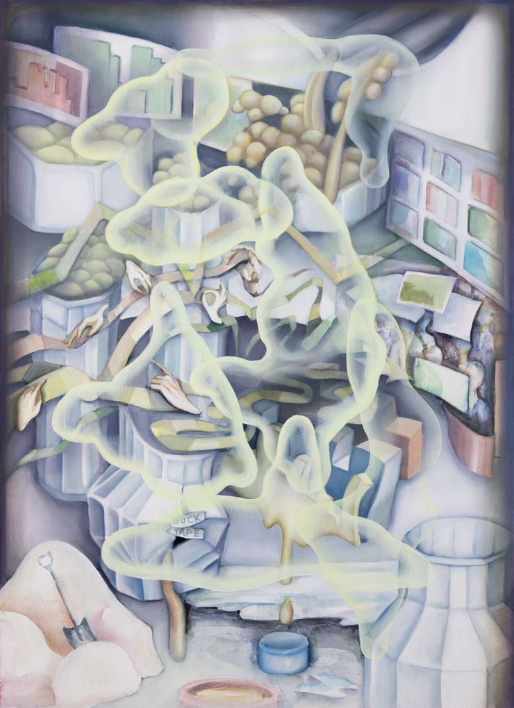 Katarzyna Wyszkowska Noise trading, 2024 Oil on canvas 110 x 80 cm | 43 1/4 x 31 1/2 in