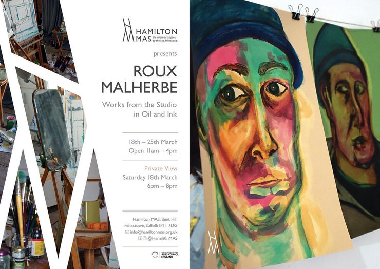 Roux Malherbe Works from the Studio in Oil and Ink.