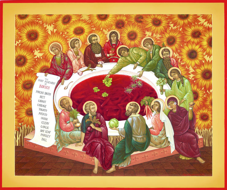 Olga Volchkova, The Holy Assembly of Borsch - Print available