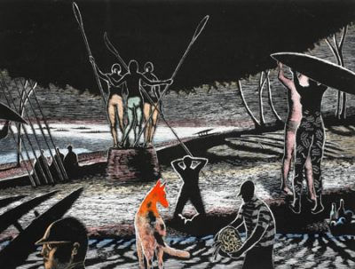 George Johanson (1928-2022), Regatta with Three Graces