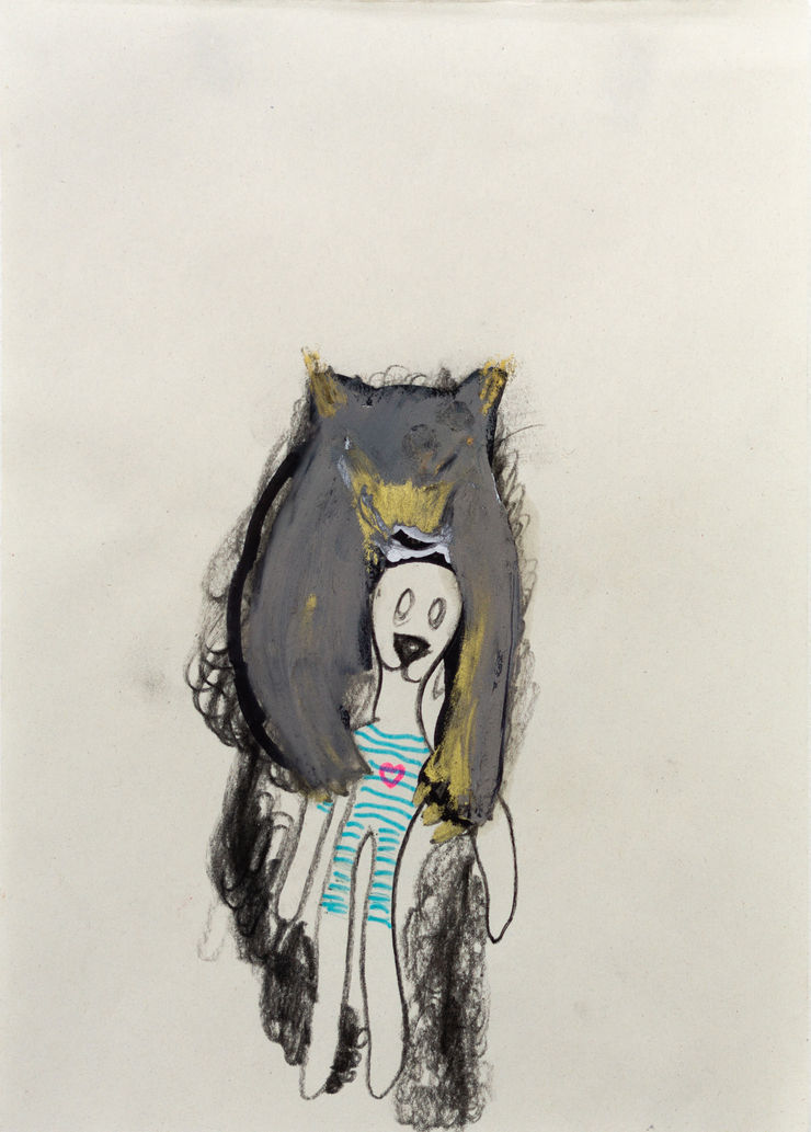 Yi Youjin Kuscheltier 2020 Oil Pastel Coloured Pencil Acrylic Pen On Paper 25 5 X 18 Cm