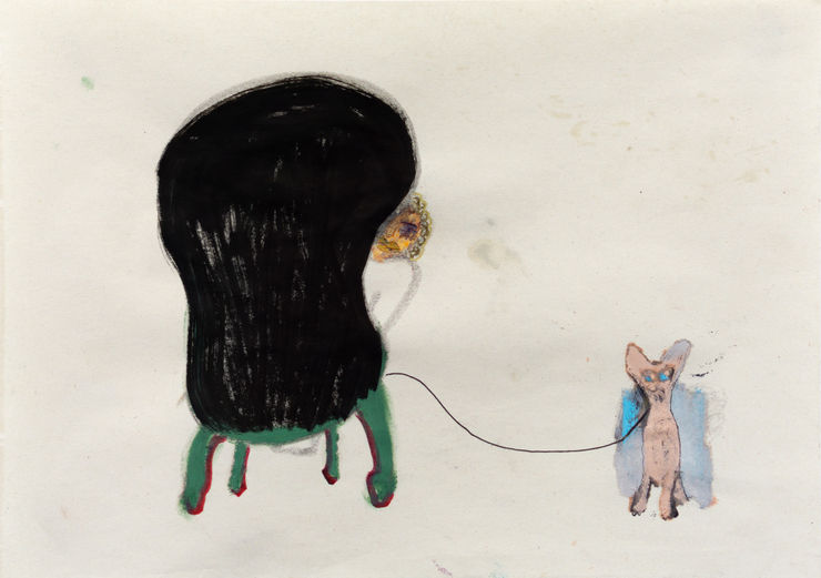 Yi Youjin Pet 2020 Oil Pastel Coloured Pencil Acrylic Pen On Paper 18 X 25 5 Cm