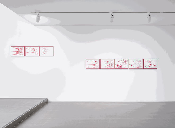 Winged Red 2025 Watercolor And Pen On Paper 29 7 42Cm Ea