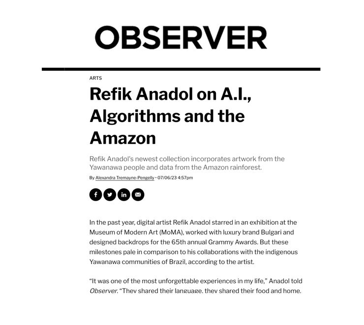 Observer, Refik Anadol