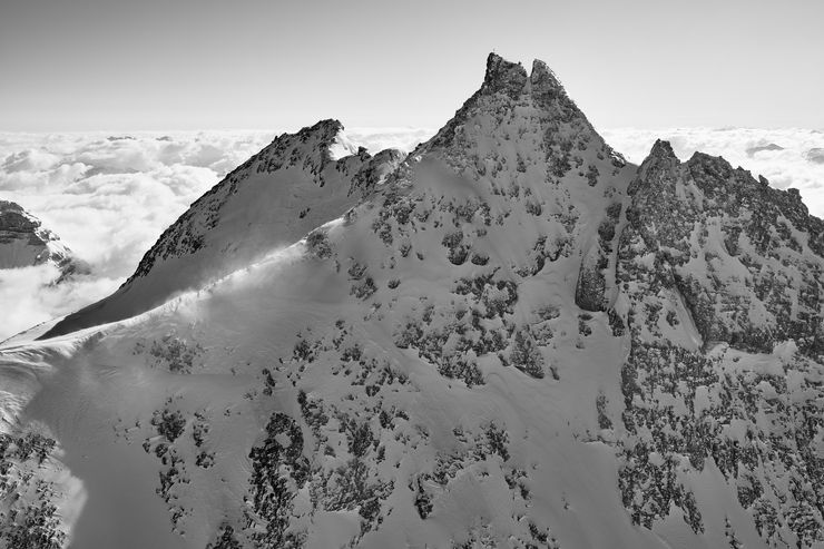 ringespitz oder piz bargis nach einem wintersturm