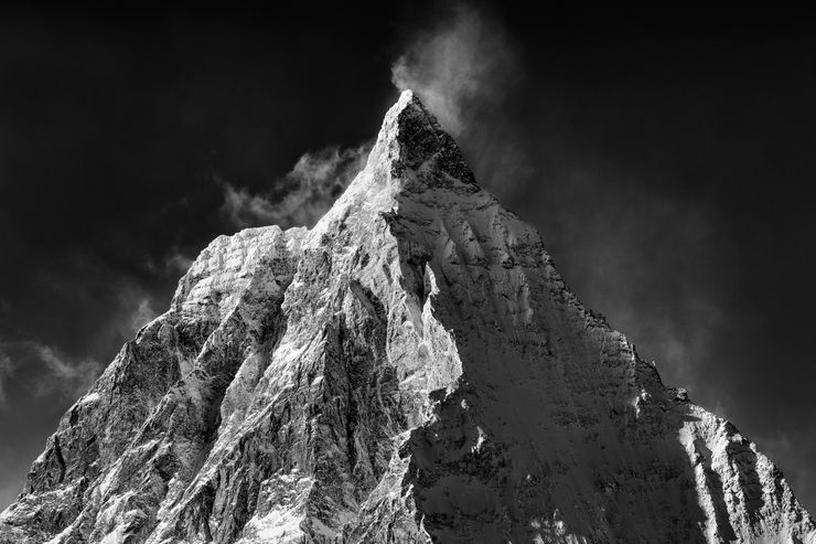 Matterhorn, impossante ansicht nach einem Wintersturm