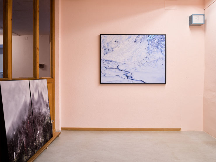 austellung alpine fragmente, Gaudenz Danuser, lines in blue