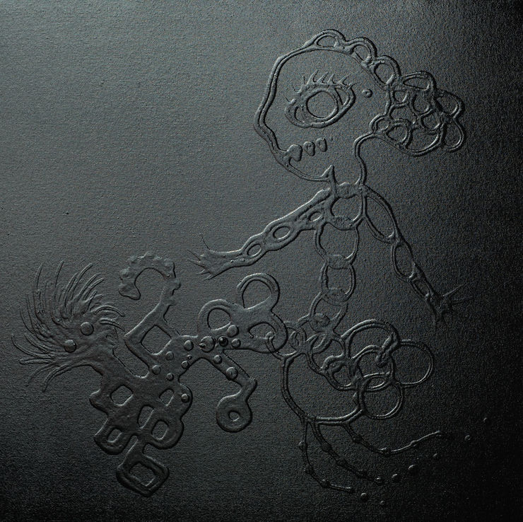 Flækja / Tangle, 2018 Enamel paint on canvas 60 x 60 cm GKF0055