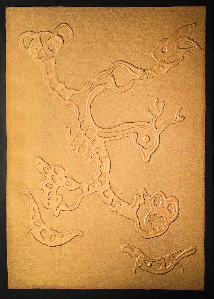 Hýdra, 2018 Acrylic paint and ink on canvas 80 x 60 cm GKF0059